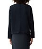 Eileen Fisher Organic Cotton High Collar Long Sleeve Button-Front Corduroy Jacket - Image 2