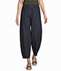 Eileen Fisher Organic Cotton Indigo Knit Pull-On Ankle Pants - Image 1