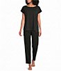 Eileen Fisher Organic Cotton Interlock Jewel Neck Sleep Top - Image 3