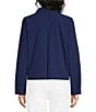 Eileen Fisher Organic Cotton Puckered Point Collar Long Sleeve A-Line Button-Front Jacket - Image 2
