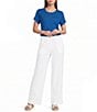 Eileen Fisher Organic Cotton Slubby Jersey Crew Neck Short Sleeeve Tee - Image 3