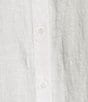 Eileen Fisher Organic Handkerchief Linen Point Collar Sleeveless Button Front Shirt, Color:White - Image 6