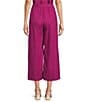 Eileen Fisher Organic Linen Elastic Waist Wide Leg Pants, Color:Sangria - Image 2