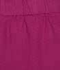 Eileen Fisher Organic Linen Elastic Waist Wide Leg Pants, Color:Sangria - Image 4