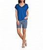 Eileen Fisher Organic Linen Jersey V-Neck Cap Sleeve Top - Image 3