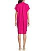 Eileen Fisher Organic Linen Notch Collar Cap Sleeve Shirtdress, Color:Fuchsia - Image 2