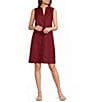 Eileen Fisher Organic Linen Split V-Neck Sleeveless Dress - Image 1