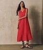 Eileen Fisher Organic Linen V-Neck Sleeveless Maxi Dress - Image 4