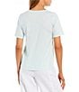 Color:Clearwater - Image 2 - Organic Pima Cotton Jersey Crew Neck Short Sleeve Tee Shirt