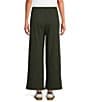 Eileen Fisher Organic Waffle Double Knit Coordinating Drawstring Wide Ankle Pants - Image 2