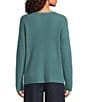 Eileen Fisher Peruvian Cotton-Blend V-Neck Long Sleeve Sweater - Image 2