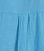 Eileen Fisher Petite Classic Collar Linen Long Sleeve Button Down Shirt, Color:Azure - Image 4