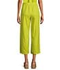 Eileen Fisher Petite Organic Linen Elastic Waist Wide Leg Pants, Color:Chartreuse - Image 2