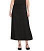 Eileen Fisher Petite Size Lightweight Ponte A-Line Skirt, Color:Black - Image 1