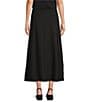 Eileen Fisher Petite Size Lightweight Ponte A-Line Skirt, Color:Black - Image 2