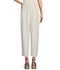 Color:Ivory - Image 1 - Petite Size Silk Georgette Crepe Pull-on Ankle Length Lantern Pants