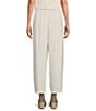 Color:Ivory - Image 2 - Petite Size Silk Georgette Crepe Pull-on Ankle Length Lantern Pants