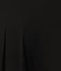Eileen Fisher Petite Size Silk Georgette Crepe Point Collar Long Sleeve Button Front Shirt, Color:Black - Image 4