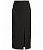 Eileen Fisher Petite Size Washable Flex Ponte Pull-On Side Slit Skirt - Image 5