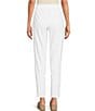 Color:White - Image 2 - Petite Size Washable Stretch Crepe Pull-On Slim Ankle Pants