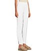 Color:White - Image 3 - Petite Size Washable Stretch Crepe Pull-On Slim Ankle Pants