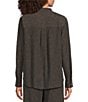 Eileen Fisher Plisse Mandarin Collar Long Sleeve Button Front Shirt, Color:Rye - Image 2