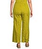 Eileen Fisher Plus Crushed Silk Elastic Waist Pull-On Ankle Coordinating Pants, Color:Golden Pear - Image 2
