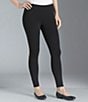 Color:Black - Image 1 - Plus Size Jersey Ankle Skinny Leggings