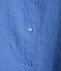 Eileen Fisher Plus Organic Handkerchief Linen Point Collar Sleeveless Button Front Shirt, Color:Ultramarine - Image 4
