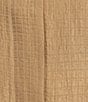 Eileen Fisher Plus Silk Linen Stand Collar Long Sleeve Box Jacket, Color:Biscuit - Image 5