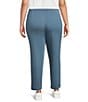 Eileen Fisher Plus Size Organic Cotton Blend Brushed Terry Pull-On Straight Leg Ankle Pants - Image 2
