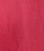 Color:Geranium - Image 4 - Plus Size Organic Linen Bateau Neck 3/4 Sleeve Boxy Coordinating Top