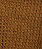 Color:Bronze - Image 4 - Plus Size Organic Linen Delave Gauze Scoop Neck Short Sleeve Sweater