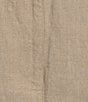 Color:Unnatural - Image 4 - Plus Size Organic Linen Elastic Waist Flat Front Shorts