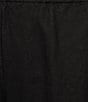 Eileen Fisher Plus Size Organic Linen Pleated Lantern Ankle Pants, Color:Black - Image 4