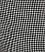 Eileen Fisher Plus Size Puckered Organic Linen Gingham Taper Ankle Coordinating Pants, Color:Black White - Image 4