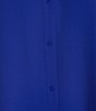 Eileen Fisher Plus Size Silk Georgette Crepe Notch Collar Long Sleeve Button Front Dress, Color:Lapis - Image 5