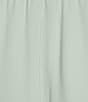 Eileen Fisher Plus Size Silk Georgette Crepe Wide-Leg Pull-On Ankle Pants, Color:Pool - Image 4