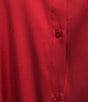 Eileen Fisher Plus Size Stretch Silk Charmeuse Point Collar Long Sleeve Button-Front Shirt - Image 4
