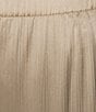Eileen Fisher Plus Size Striated Silk Satin Straight Leg Pull-On Ankle Pants, Color:Almond - Image 3