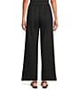 Eileen Fisher Ponte Wide Leg Full Length Trouser, Color:Black - Image 2