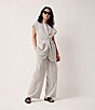 Eileen Fisher Ponte Wide Leg Full Length Trouser, Color:Chalk - Image 4