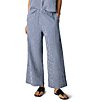 Eileen Fisher Puckered Organic Cotton Weave Pull-On Ankle Coordinating Pants - Image 1