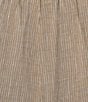 Eileen Fisher Puckered Organic Linen Stripe Drawstring Wide Ankle Pants - Image 4