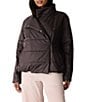 Eileen Fisher Quilted High Collar Long Sleeve Jacket - Image 1