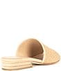Color:Natural - Image 2 - Raffia Asymmetrical Slide Sandals