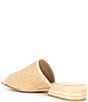 Color:Natural - Image 3 - Raffia Asymmetrical Slide Sandals