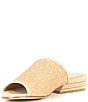 Color:Natural - Image 4 - Raffia Asymmetrical Slide Sandals