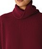 Eileen Fisher Recycled Wool Cashmere Blend Turtleneck Long Sleeve Sweater, Color:Deep Scarlet - Image 3