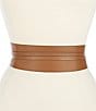 Eileen Fisher Reversible Suede Leather Wide Wrap Belt, Color:Saddle - Image 2
